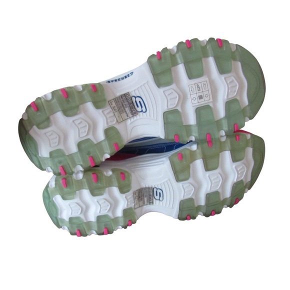 Skechers Dlites Womens Sneakers 9.5 Gray Pink Air Cooled Memory Foam Insole - Picture 13 of 13